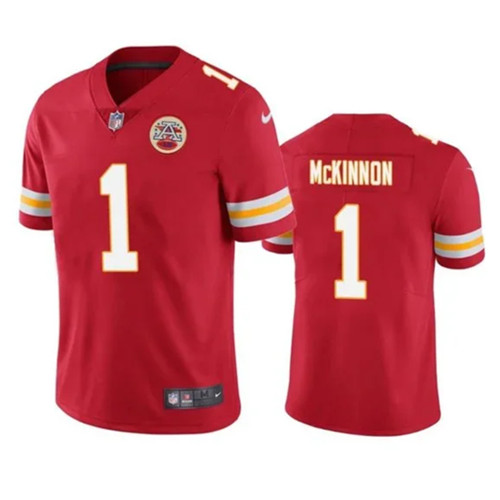 Men's Kansas City Chiefs #1 Jerick McKinnon Red Vapor Untouchable Limited Stitched Football Jersey